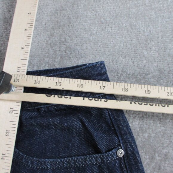 AFRM AJAX Barrel Jeans Womens 30 Blue Denim Wide Leg Dark Wash NWT NEW - Picture 7 of 13